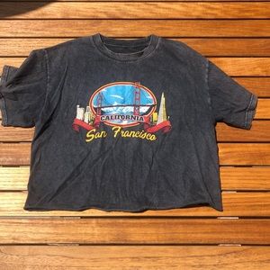 Brandy Melville/John Galt SF Cropped Oversized Tee